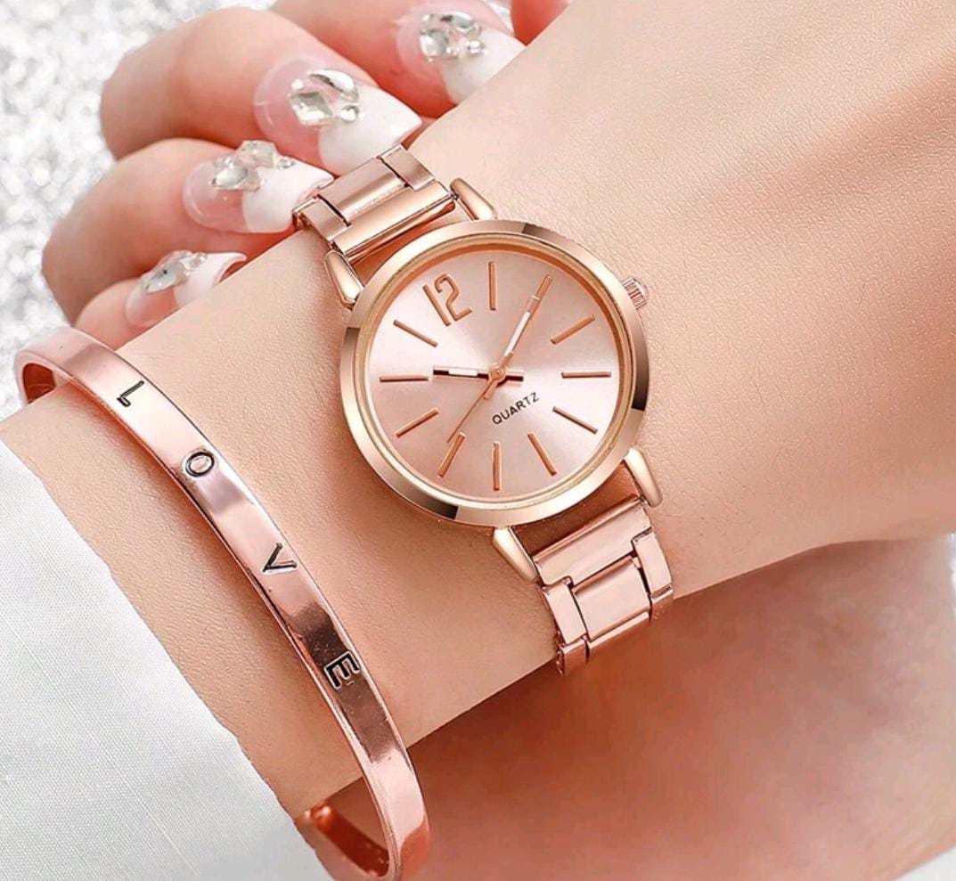 Montre et Alliance en acier inoxydable pour femmes et hommes.